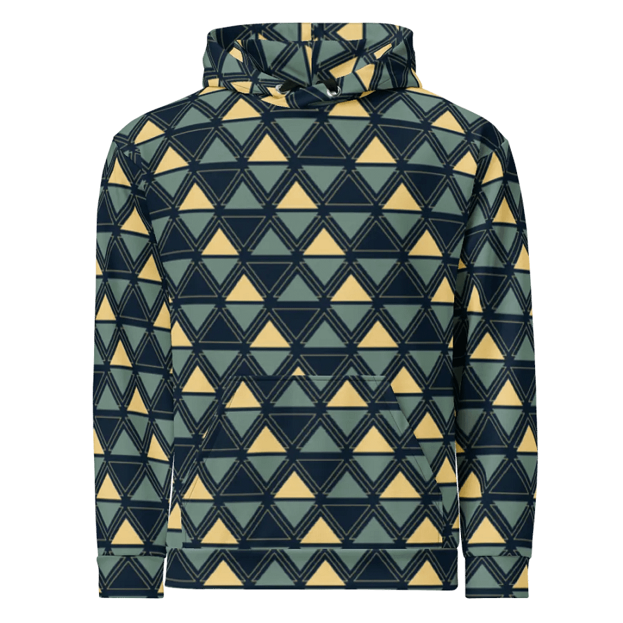 Triangulated Night Geometric Allover Print Hoodie for Men & Women product image (1)