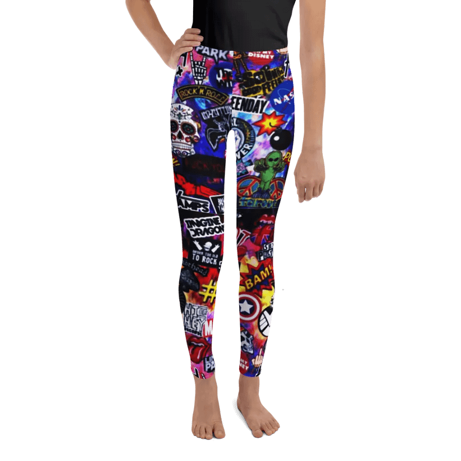 Kids Leggings – Rock and Roll Print for Cool & Edgy Style product image (8)