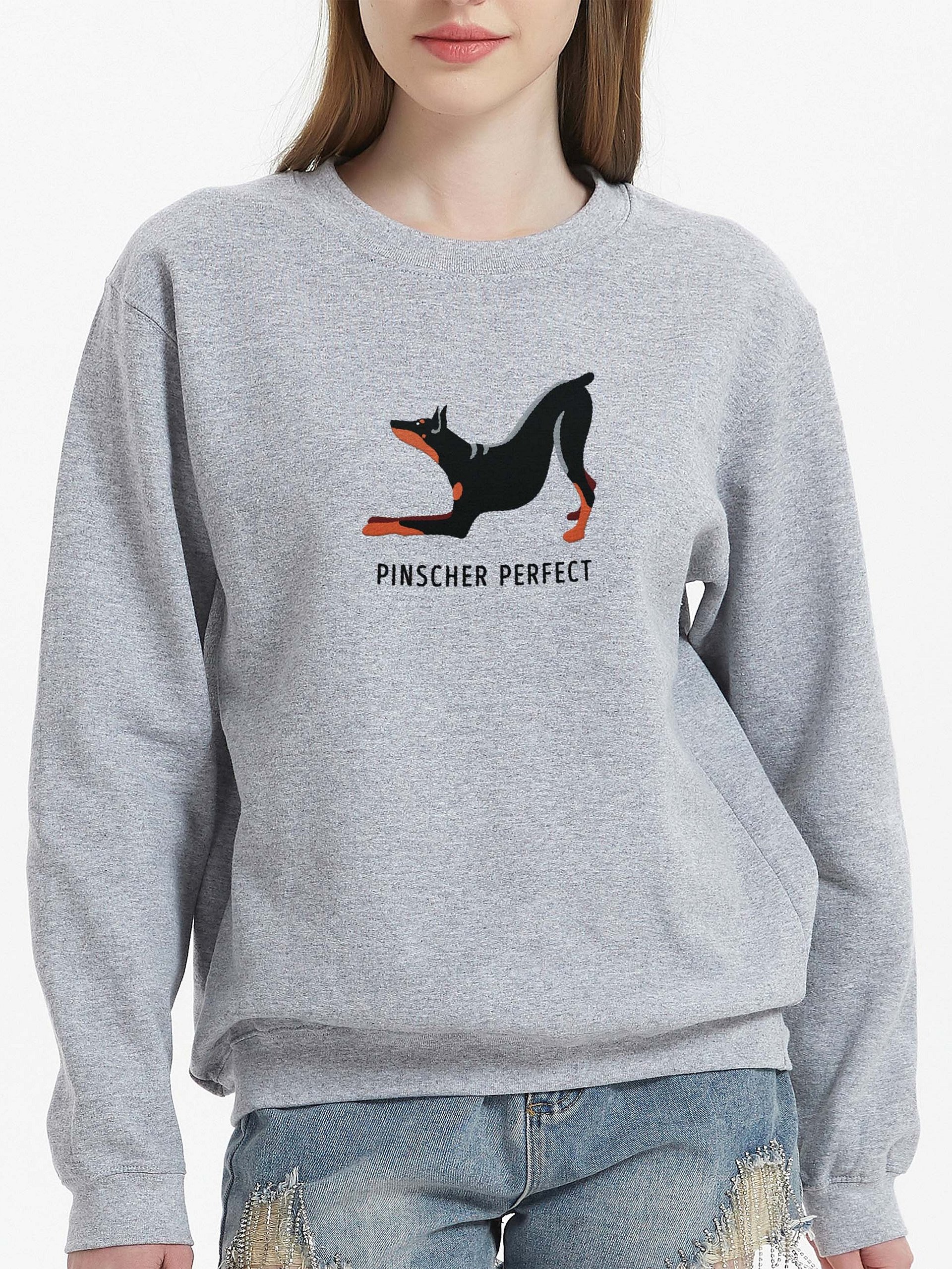 Pinscher Perfect Sweatshirt (Embroidered) of a Doberman Pinscher product image (2)