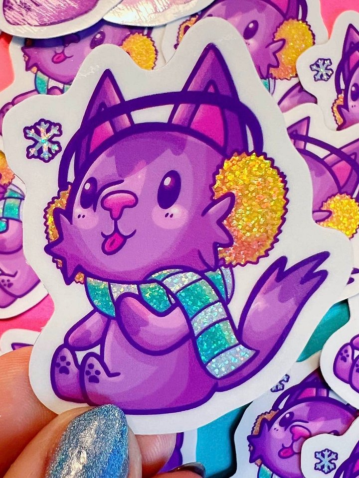 Winter Wolf | Sparkly Waterproof Vinyl Sticker product image (1)