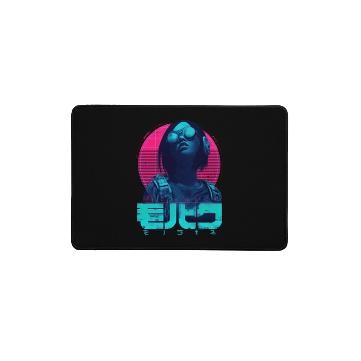 Retro Glitch Cyberpunk Desk Mat product image (1)