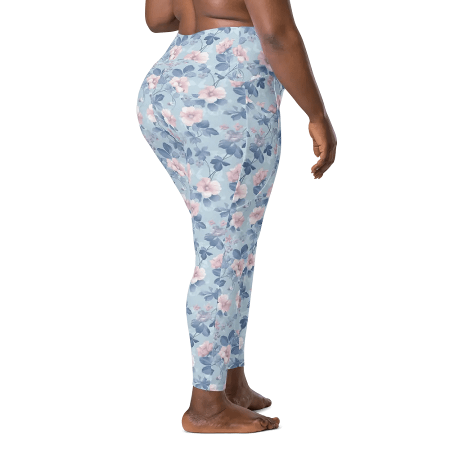 Serene Blue Blossoms Leggings product image (6)
