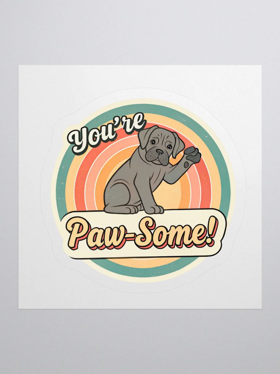 Pawsitively Groovy Dog Sticker product image (2)
