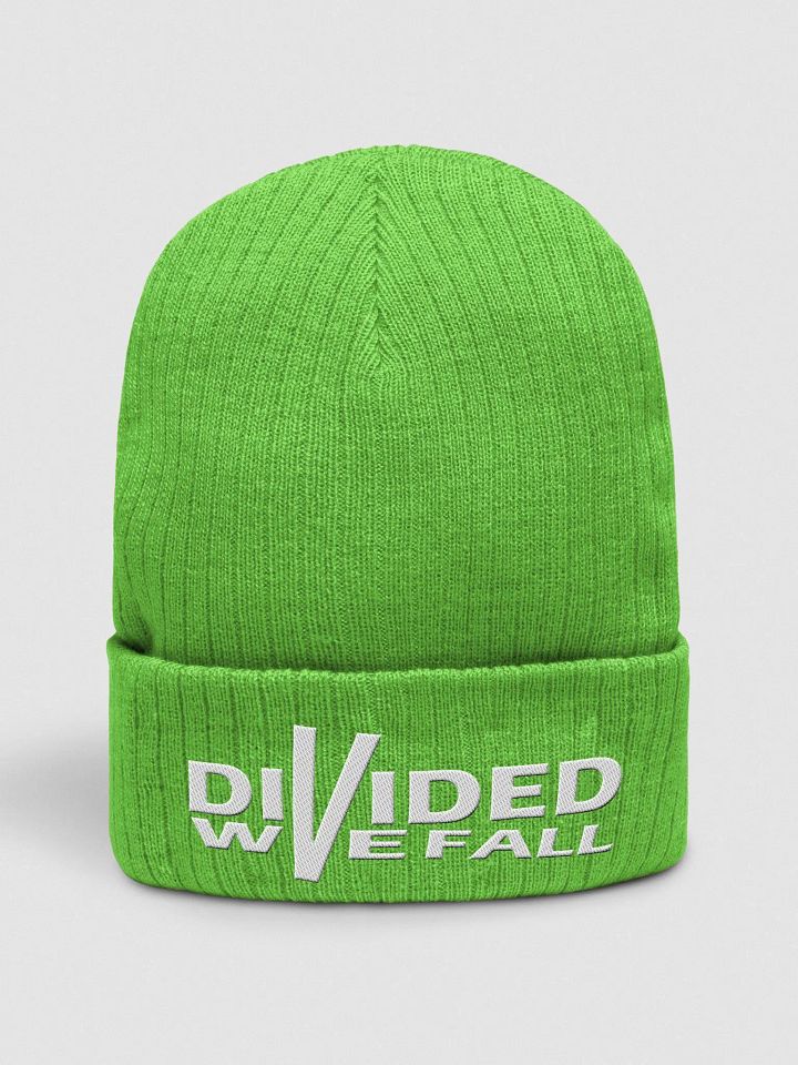 Divided We Fall - White - Atlantis Ribbed Knit Beanie product image (1)