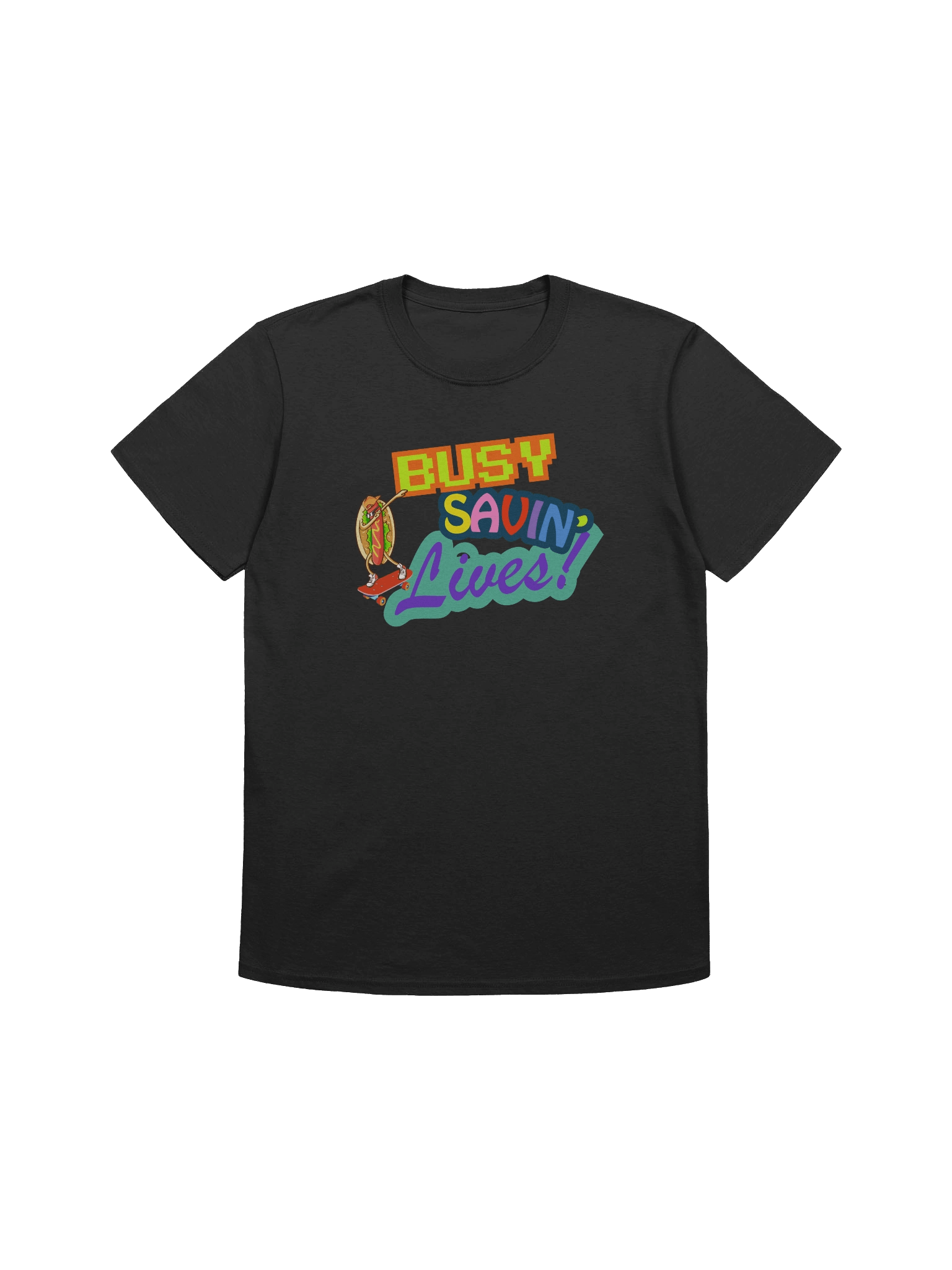 BUSY SAVIN' LIVES HOT DOG DAB TEE product image (1)