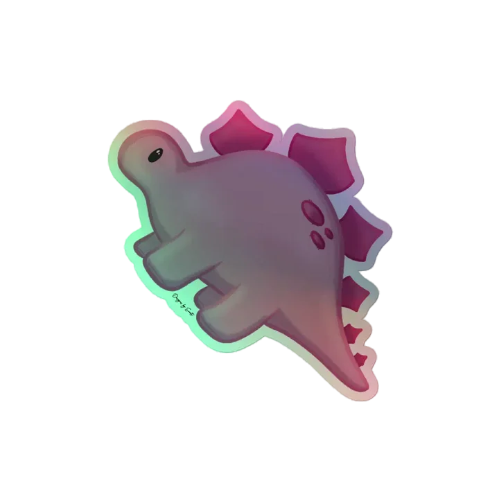 Stegosaurus Plushie Holographic Sticker product image (2)