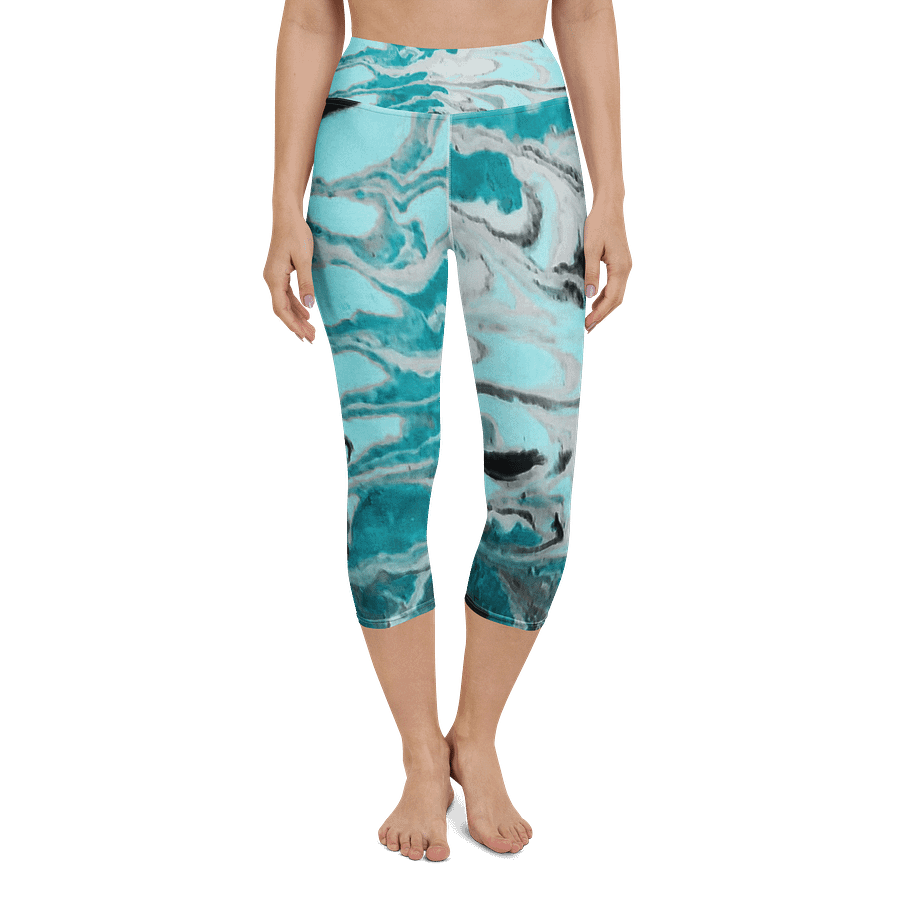 Fluid Turquoise Art Leggings product image (4)