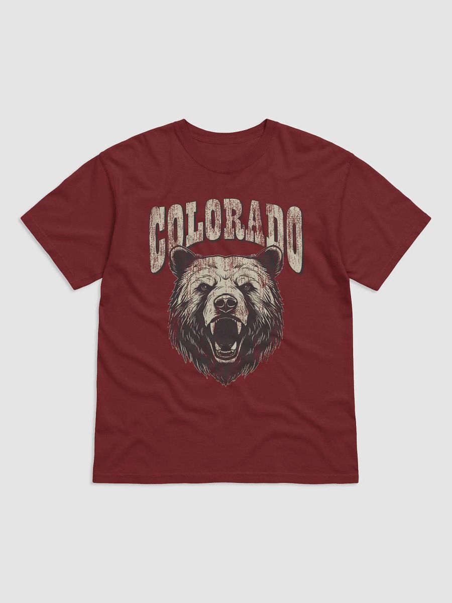 Colorado State Tee | Vintage-Style Grunge Western Shirt with an Angry Bear's Head product image (12)
