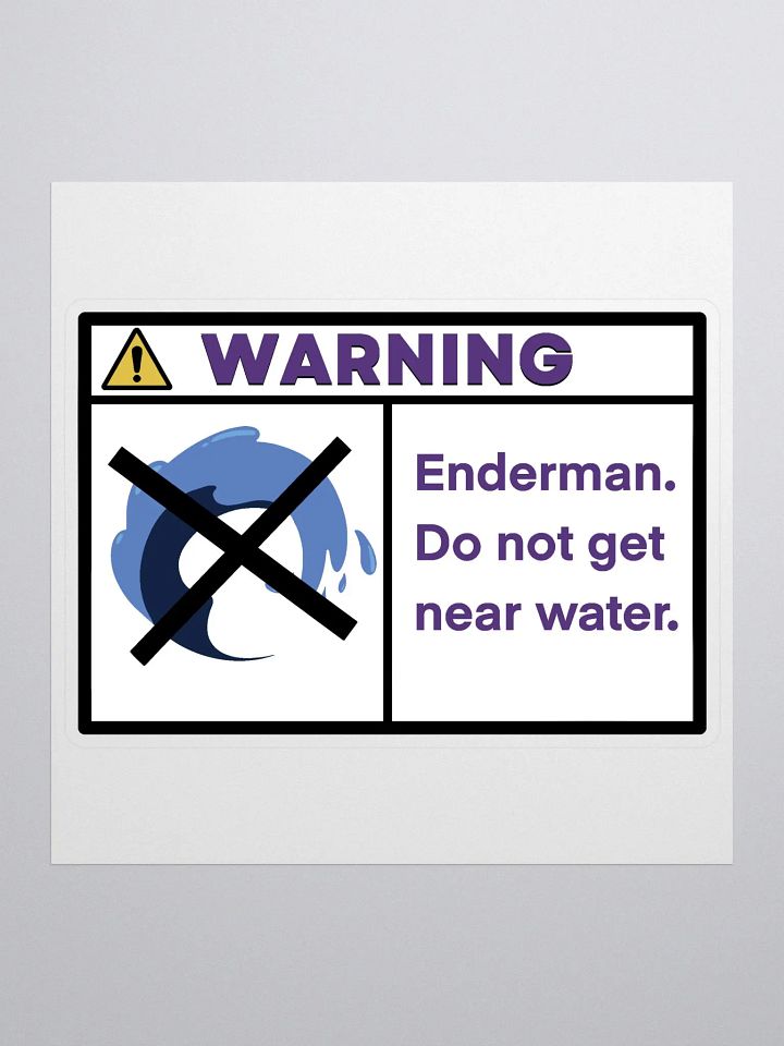 WARNING: Enderman Sticker product image (1)