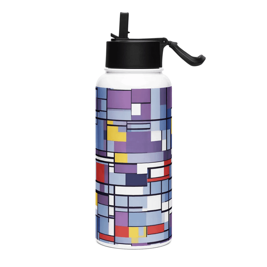 Modernist Geometric Stainless Steel Bottle gift for elegant aty moms on mothersday product image (3)