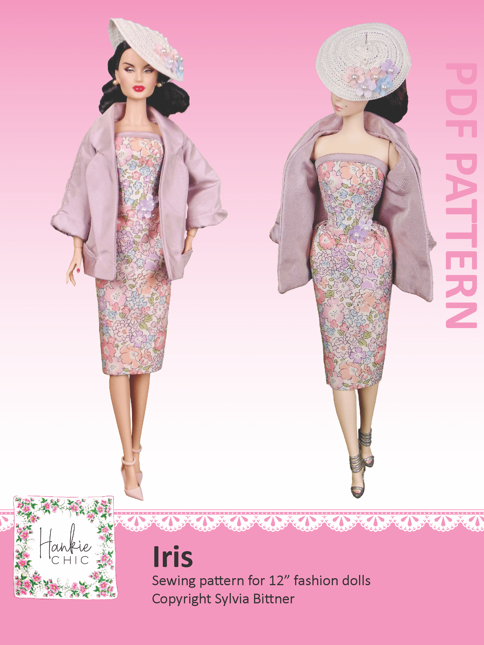 Iris sewing pattern for 12" fashion dolls product image (1)