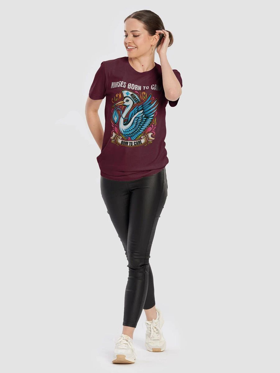 Nurse's Stork Born to Care T-Shirt product image (104)