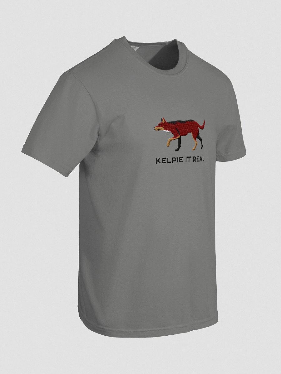 Kelpie It Real T-Shirt(Embroidered) of an Australian Kelpie(Brown & Tan) product image (46)