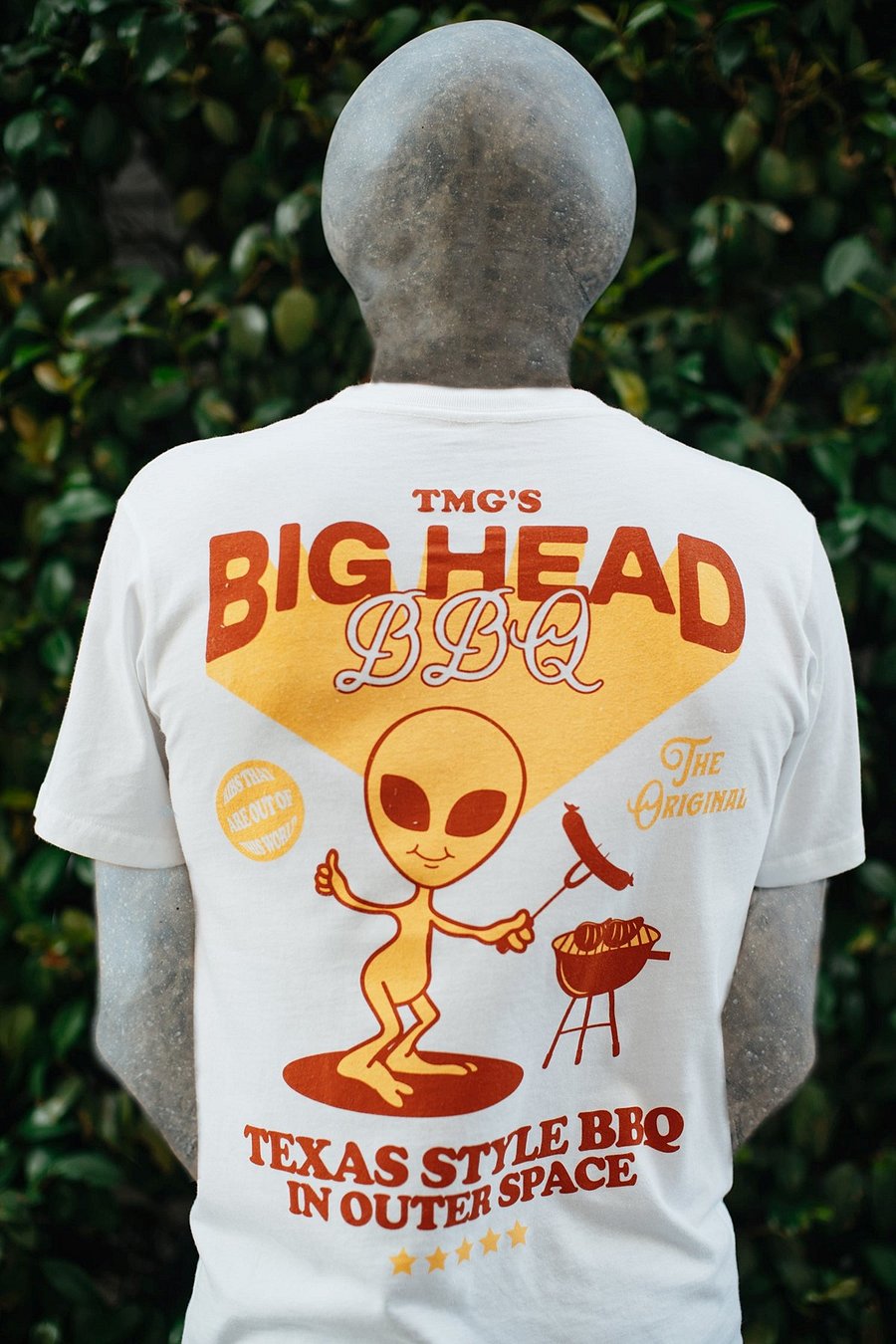 Big Head BBQ White T-Shirt product image (4)