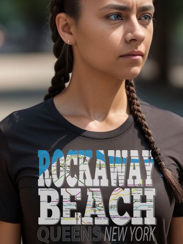 Fun Cool Rockaway Beach Queens New York with Subway Map T-Shirt product image (1)