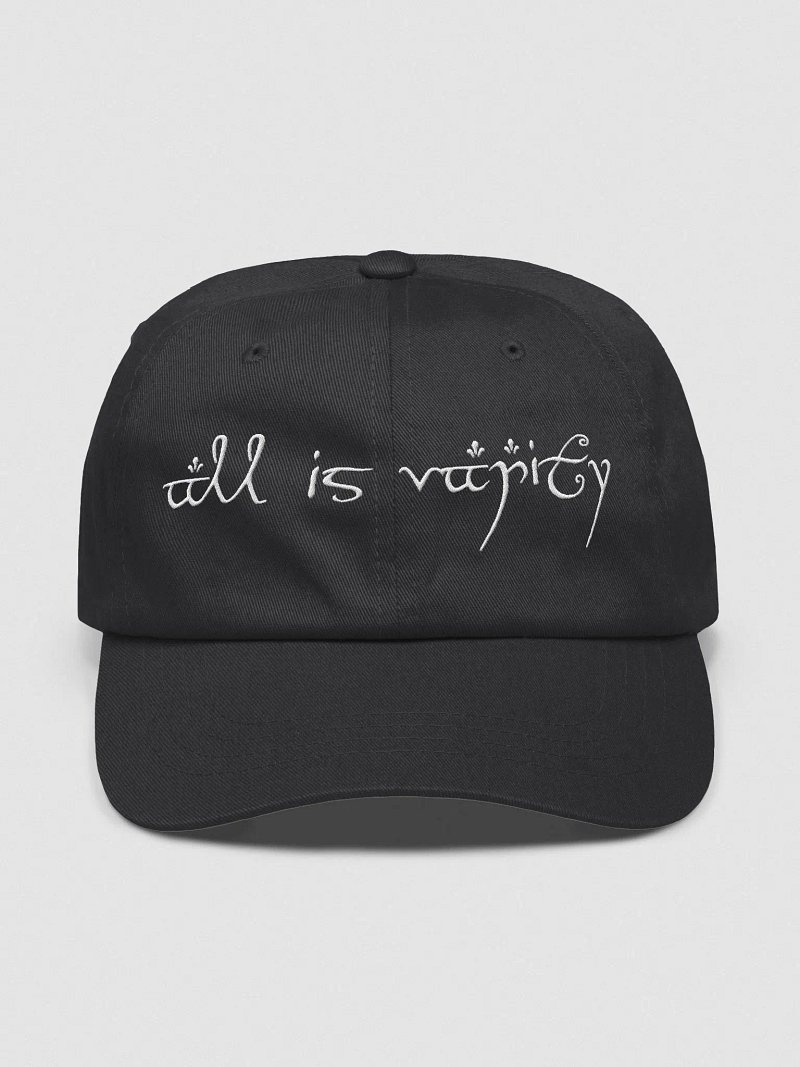 All Is Vanity Embroidered Hat