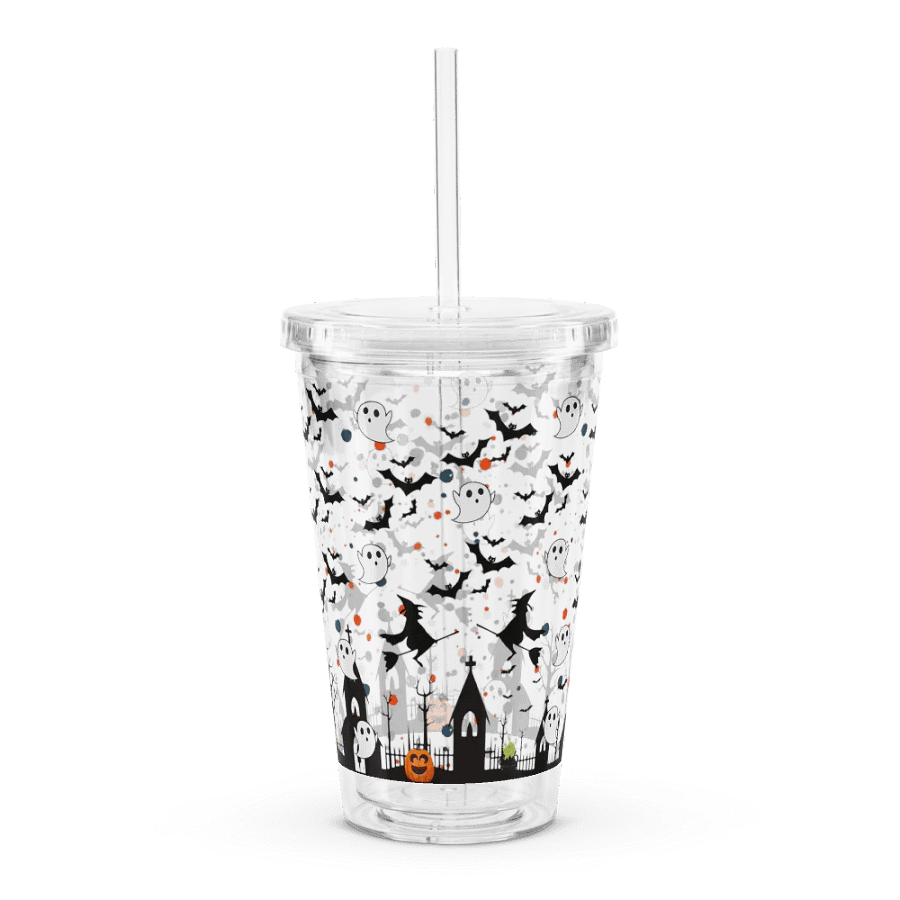 Whimsical Halloween Scene: 16 oz Double Wall Tumbler product image (2)