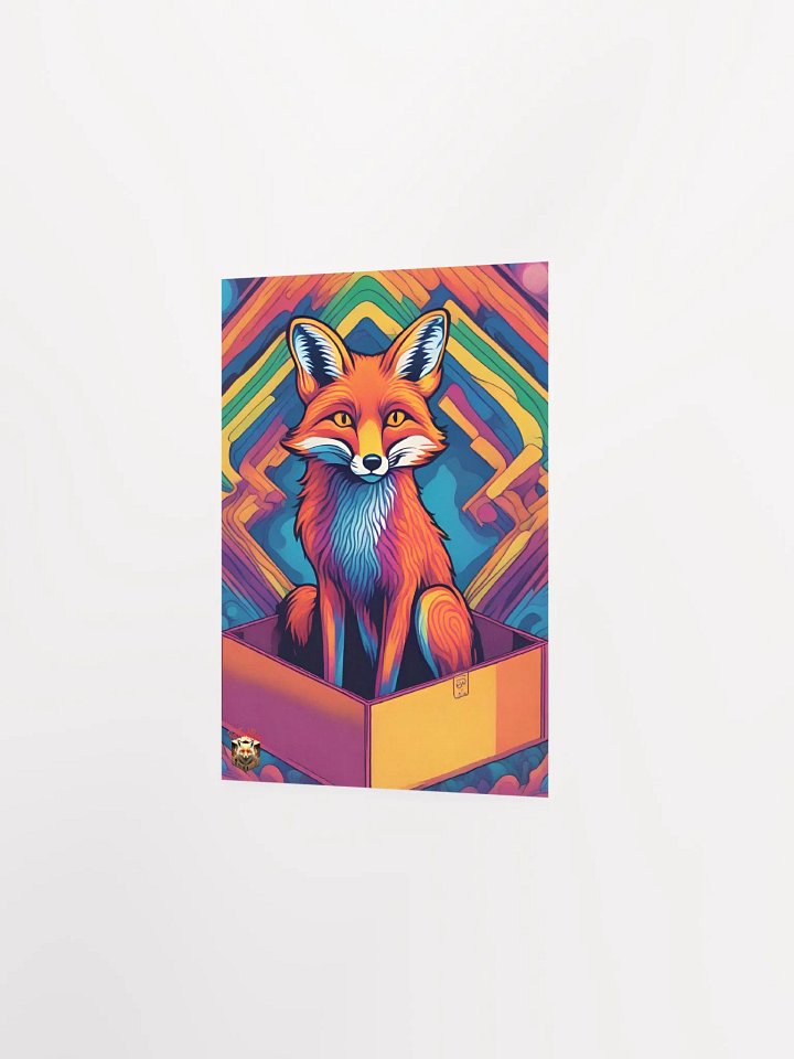 Fox in Box Psychodelic Art Matte Poster product image (24)