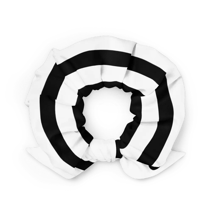 Black and White stripes and hearts/All-Over Print Scrunchie by Sublicolor product image (2)