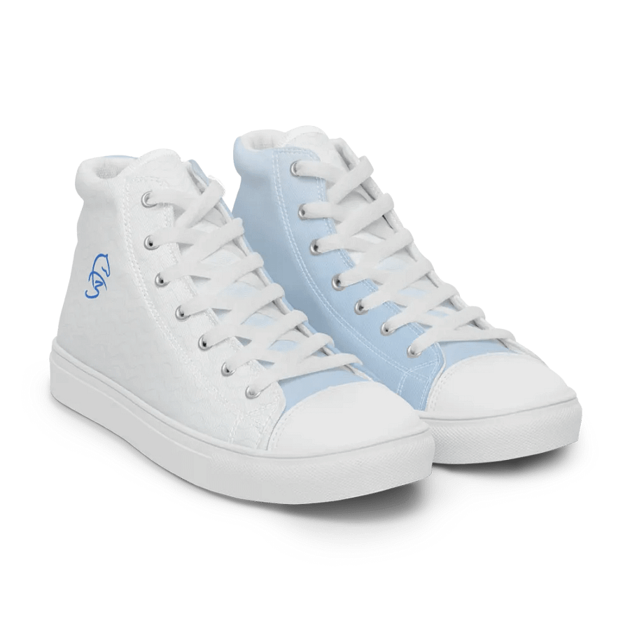 F3 Horse Logo Women's High Neck Canvas Shoes (Sky Blue) product image (11)