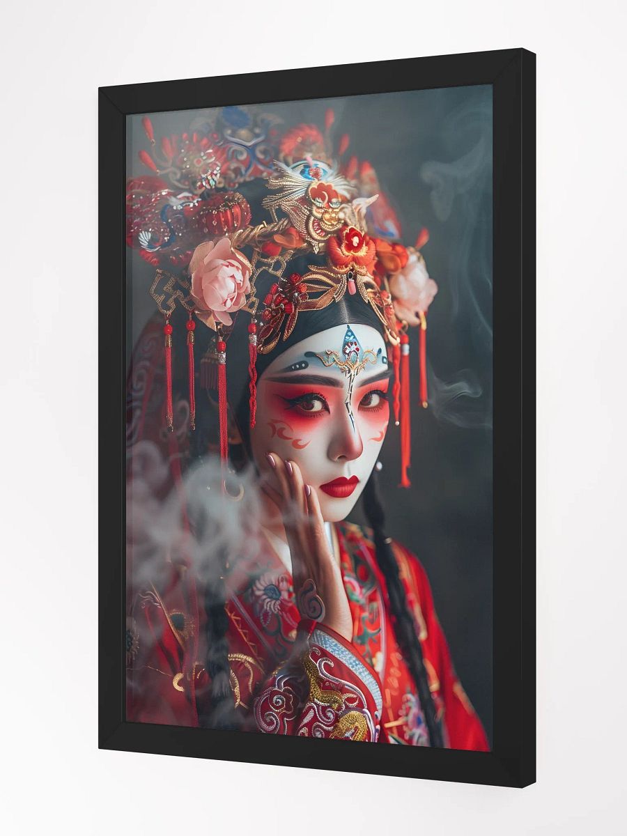Woman in red traditional costume with elaborate headpiece product image (2)