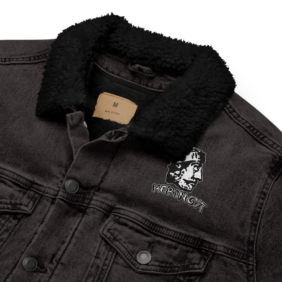 EMBROIDERED HERINGA LOGO Threadfast Apparel Unisex Sherpa Denim Jacket product image (6)