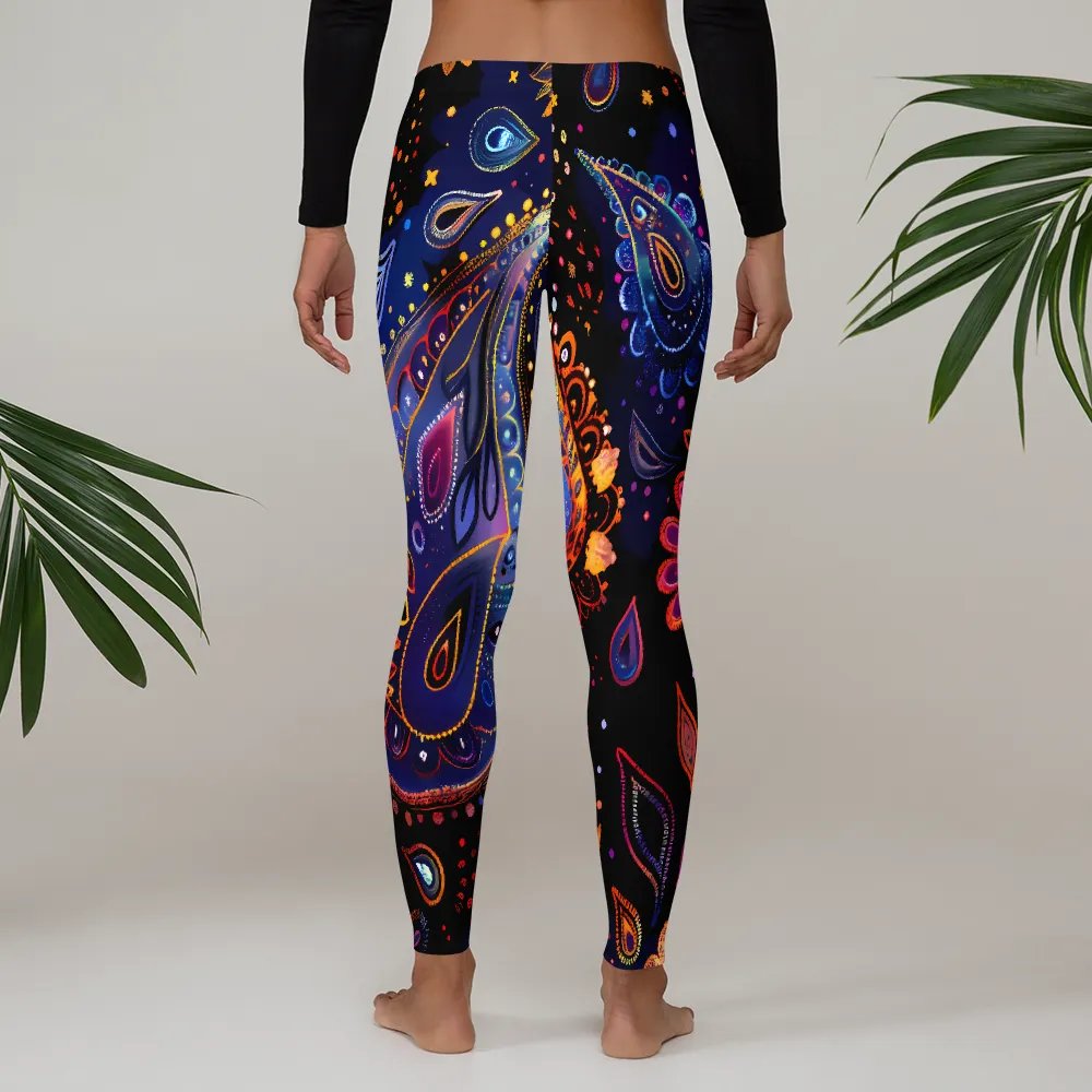 Persian Teardrop Shaped Motif Design Leggings product image (5)