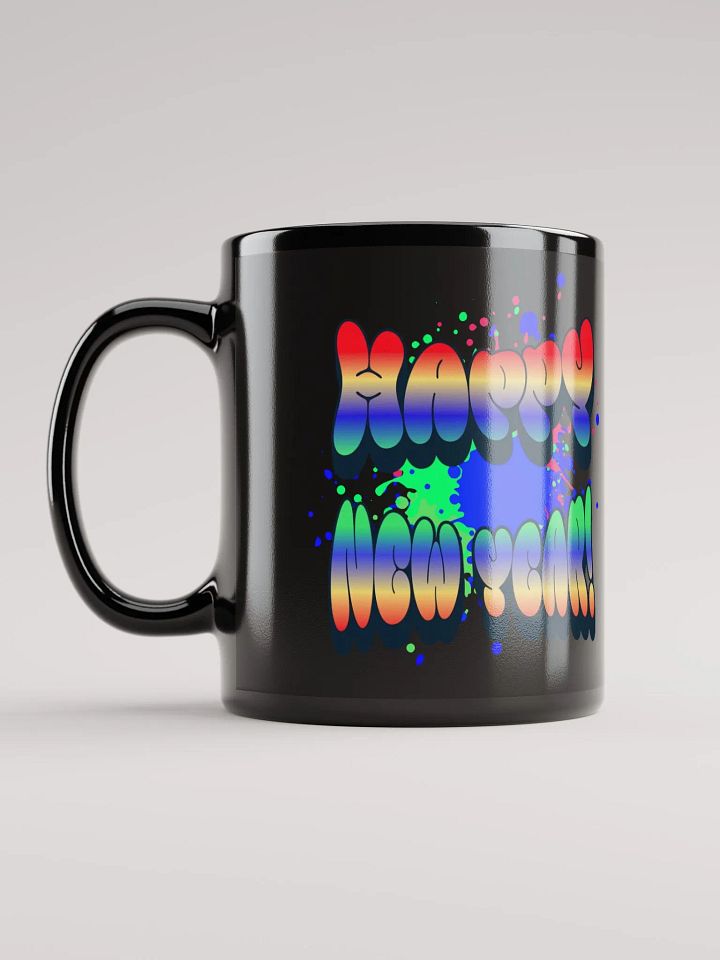 Happy New Years - Colorful Graffiti Design Black Mug product image (4)
