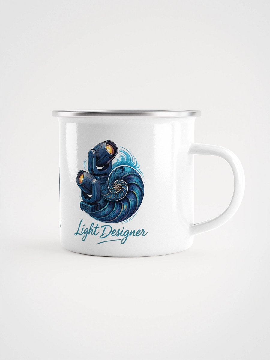 Theatrically Jerry: "LD Nautilus" Light Designer Enamel Mug product image (1)