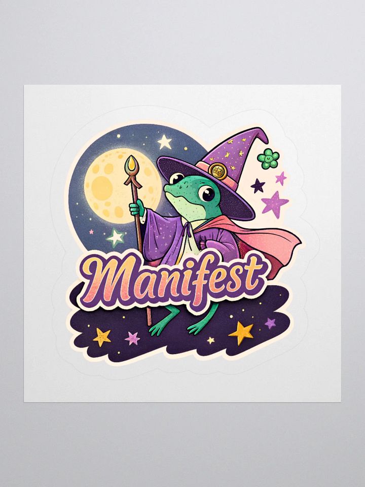 Manifest Wizard Frog Kiss Cut Sticker product image (3)