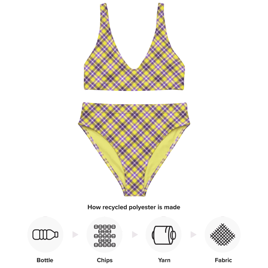 Yellow and Purple Plaid Bikini product image (10)