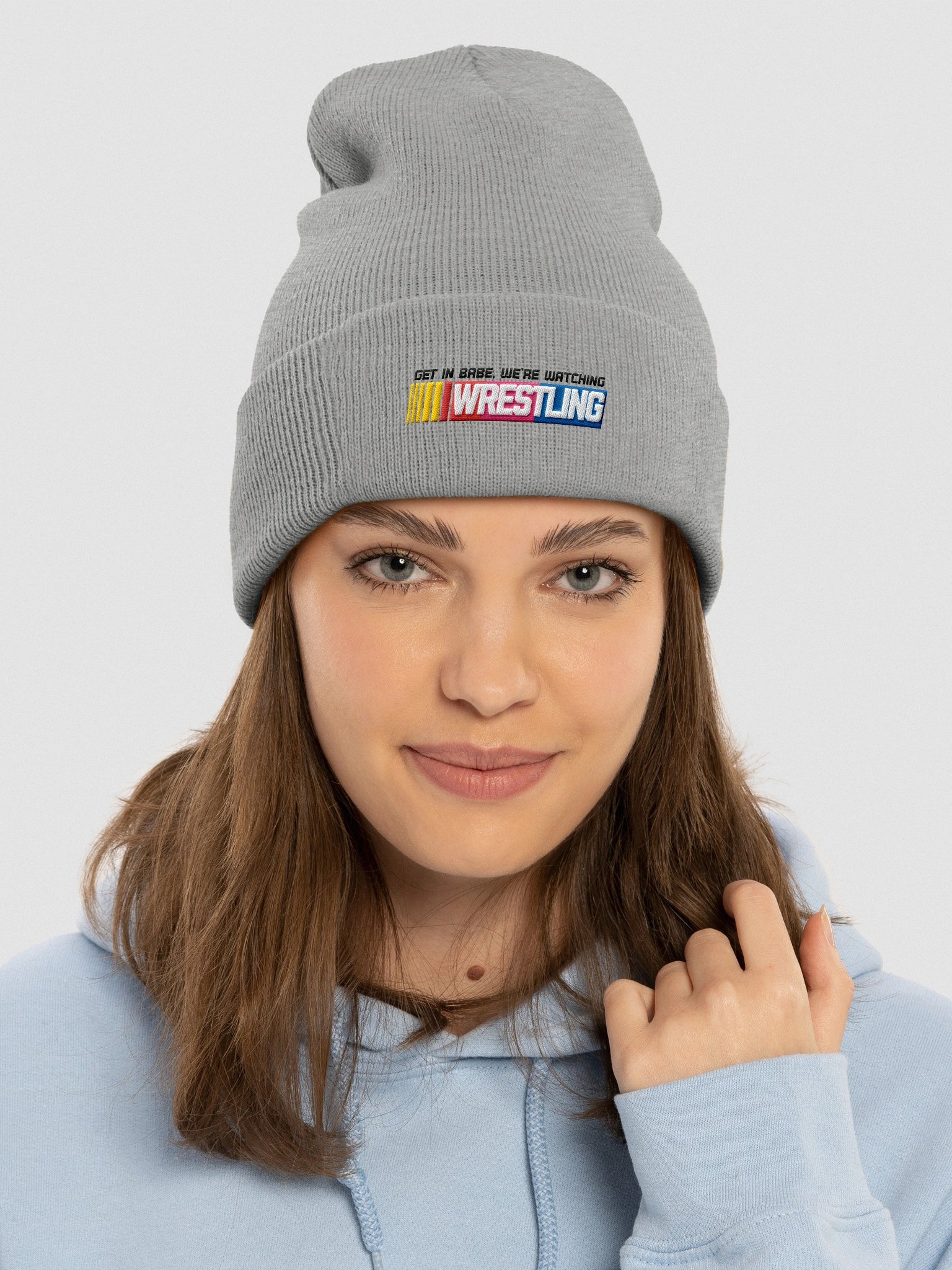 Trackside Baddie Embroidered Cuffed Beanie product image (3)