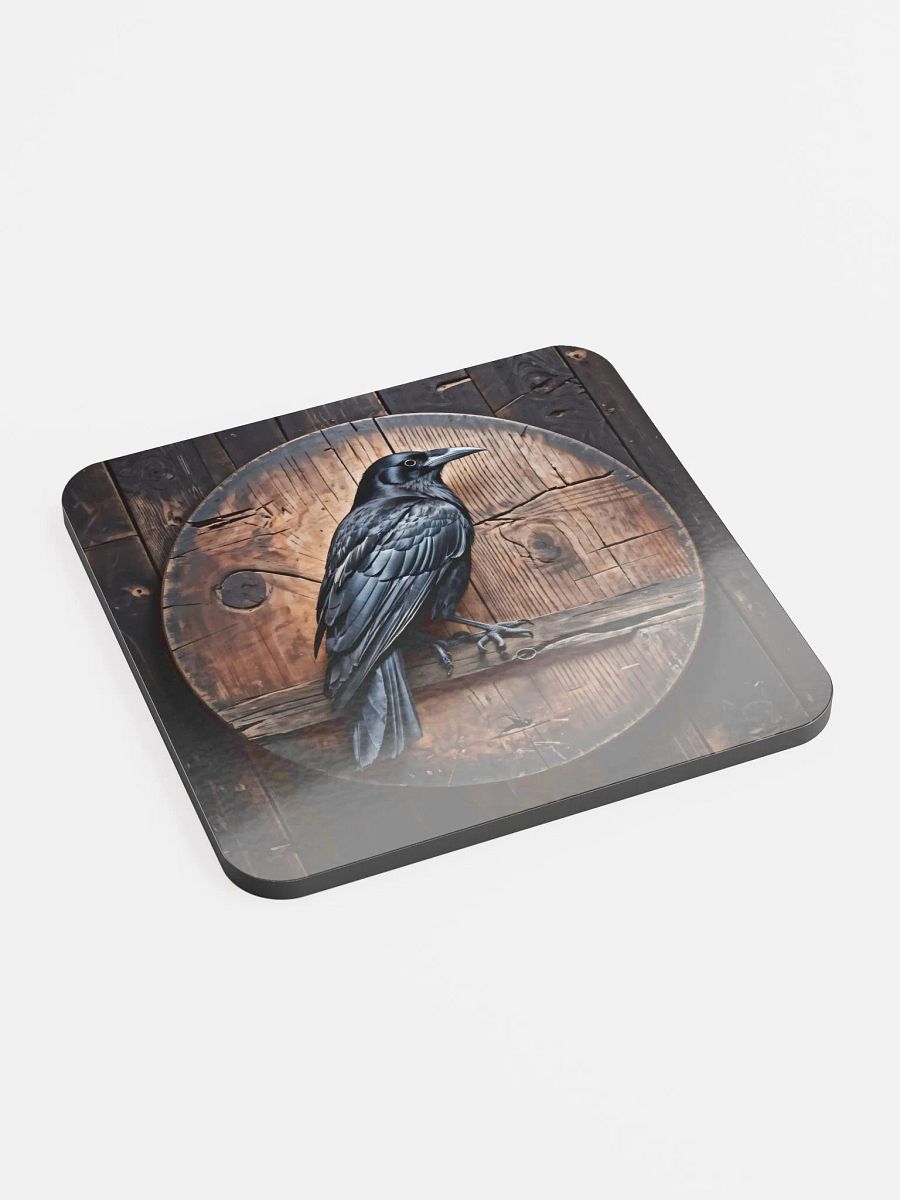 Glossed Cork Coaster - Crow product image (2)