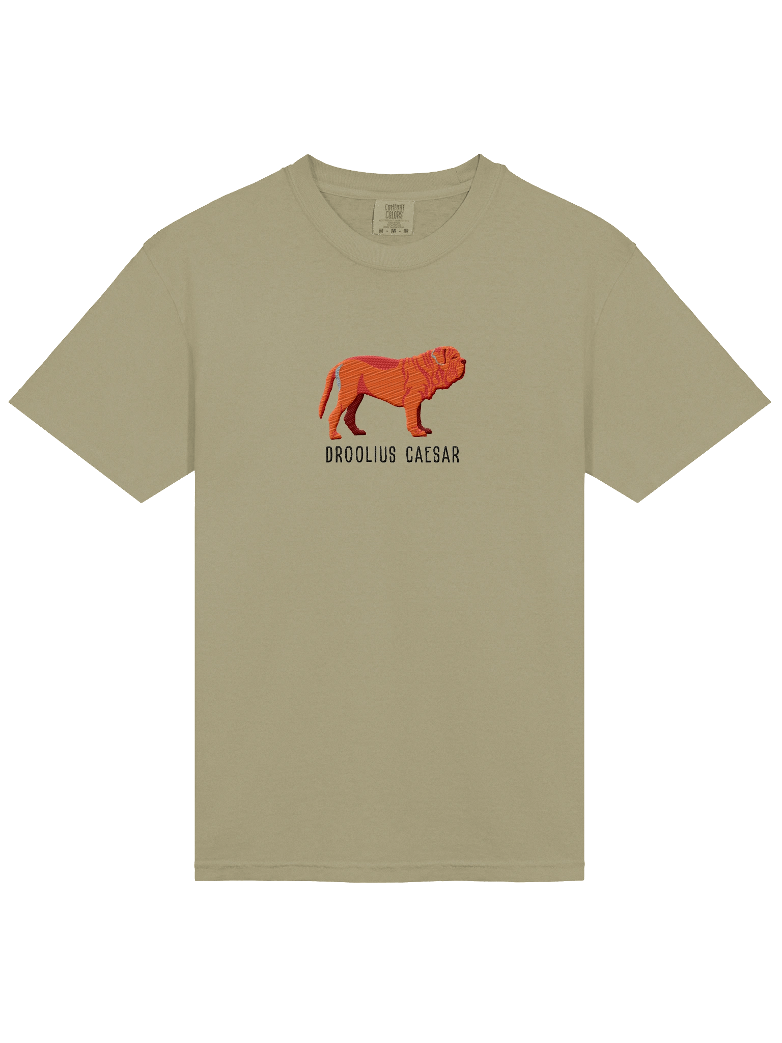 Droolius Caesar T-Shirt(Embroidered) of a Neapolitan Mastiff(Red) product image (14)