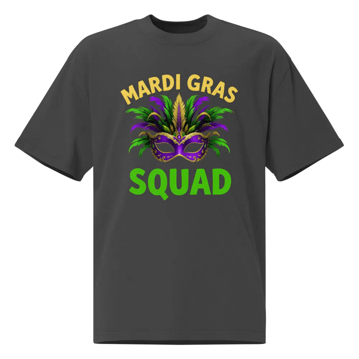 Mardi Gras Squad Oversized Tee product image (1)