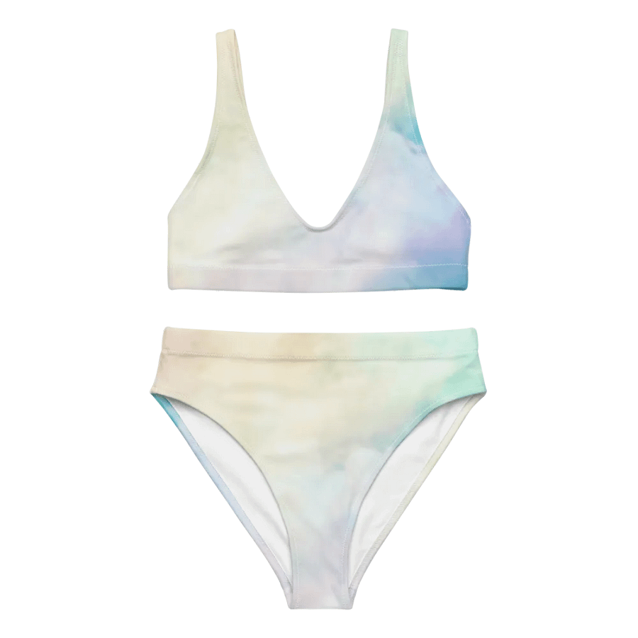 Blur cloud rainbow Design High Waisted Bikini - V1 product image (2)