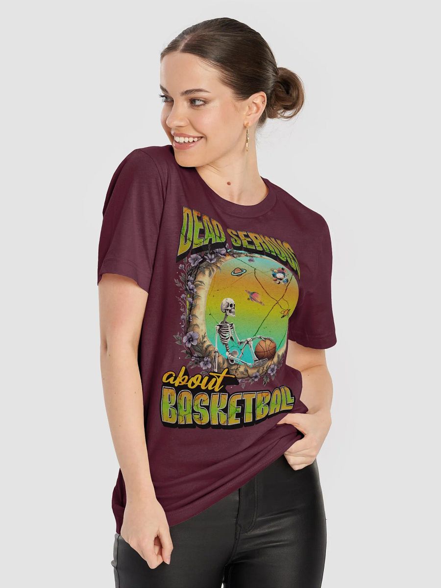Dead Serious About Basketball Skeleton Cosmic Hoops T-Shirt product image (33)