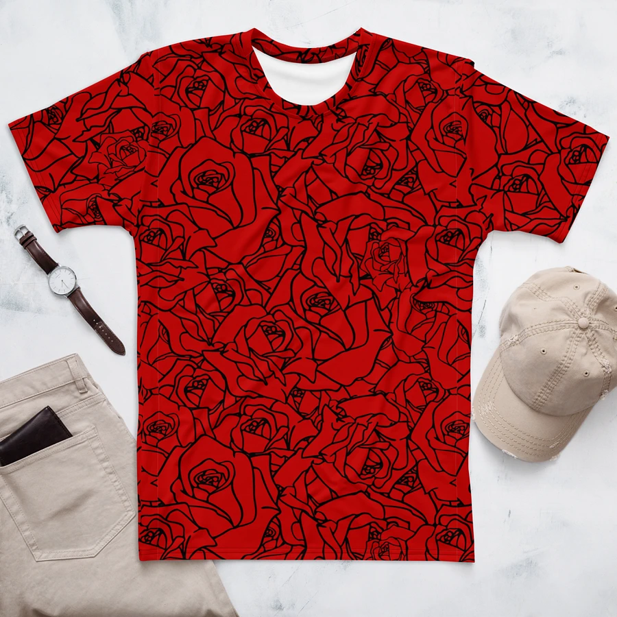 Loads of Roses · red-black crew neck t-shirt product image (20)