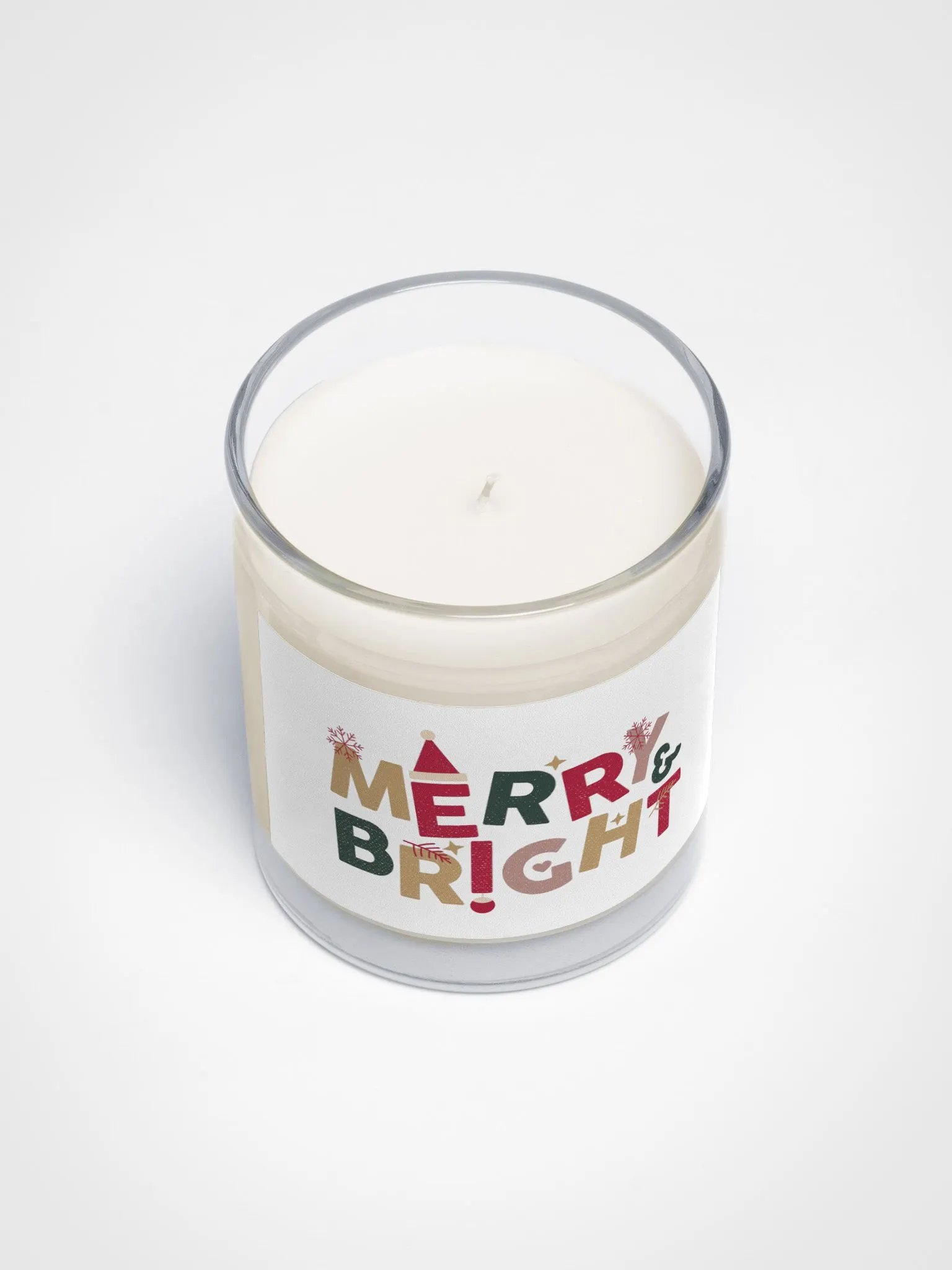 Festive 'MERRY & BRIGHT' Soy Wax Candle product image (3)
