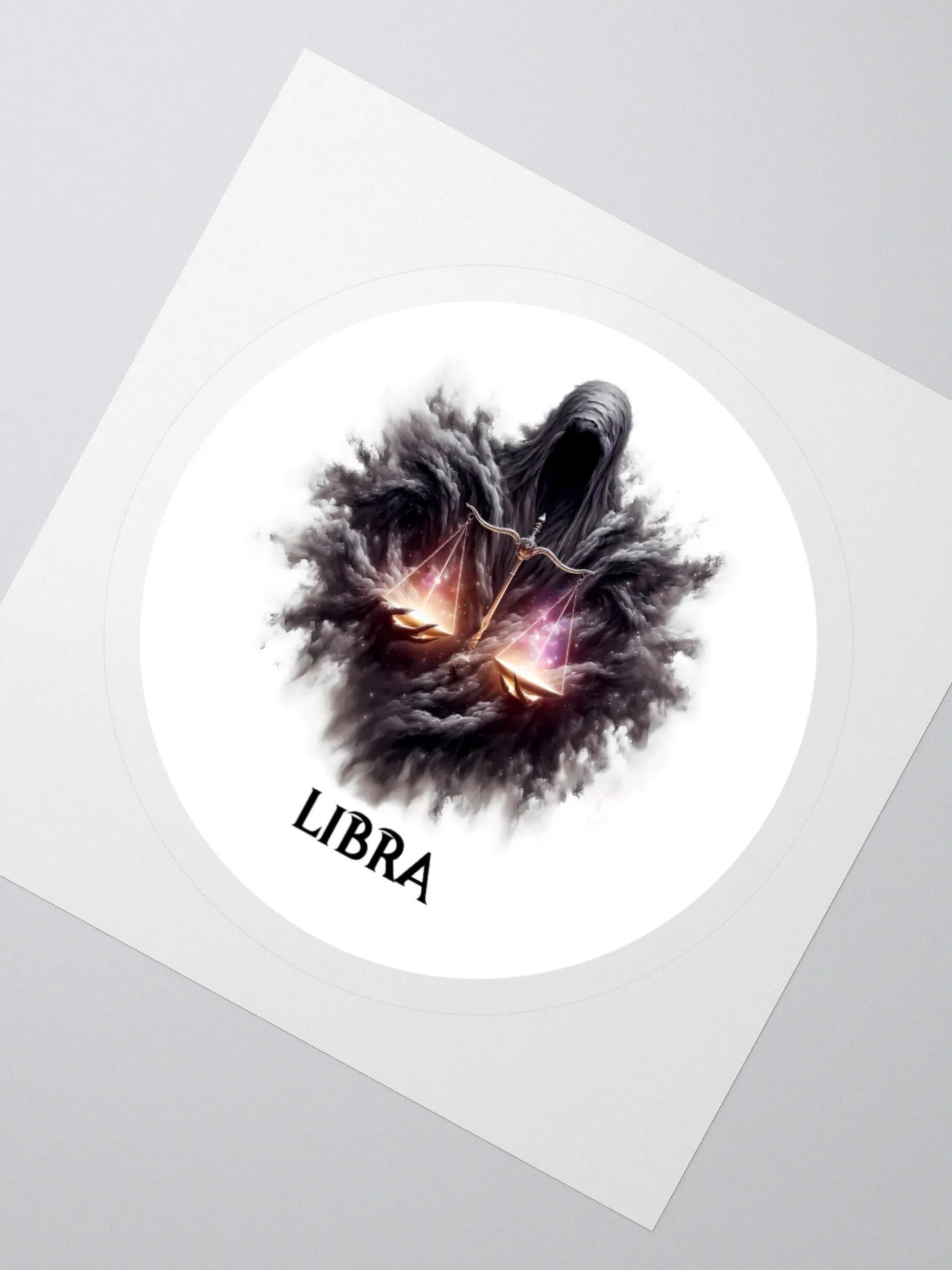 Mythical Libra Zodiac Round Sticker product image (5)