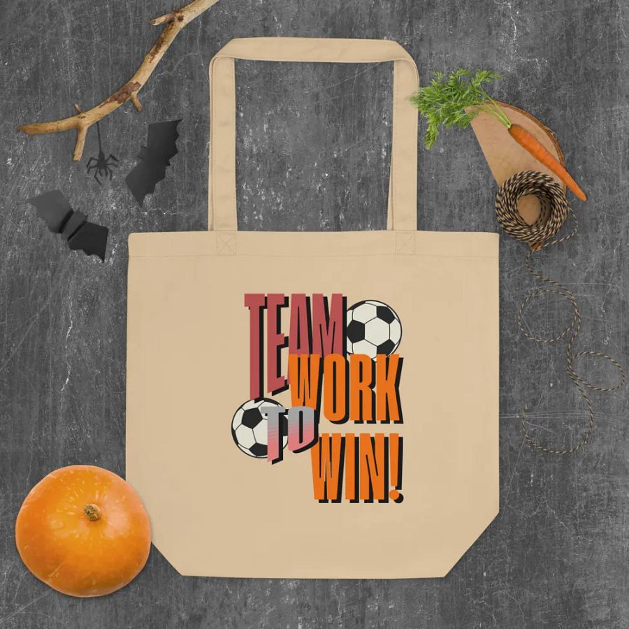 Team Work To Win! Soccer Spirit Eco-Friendly Tote Bag product image (5)