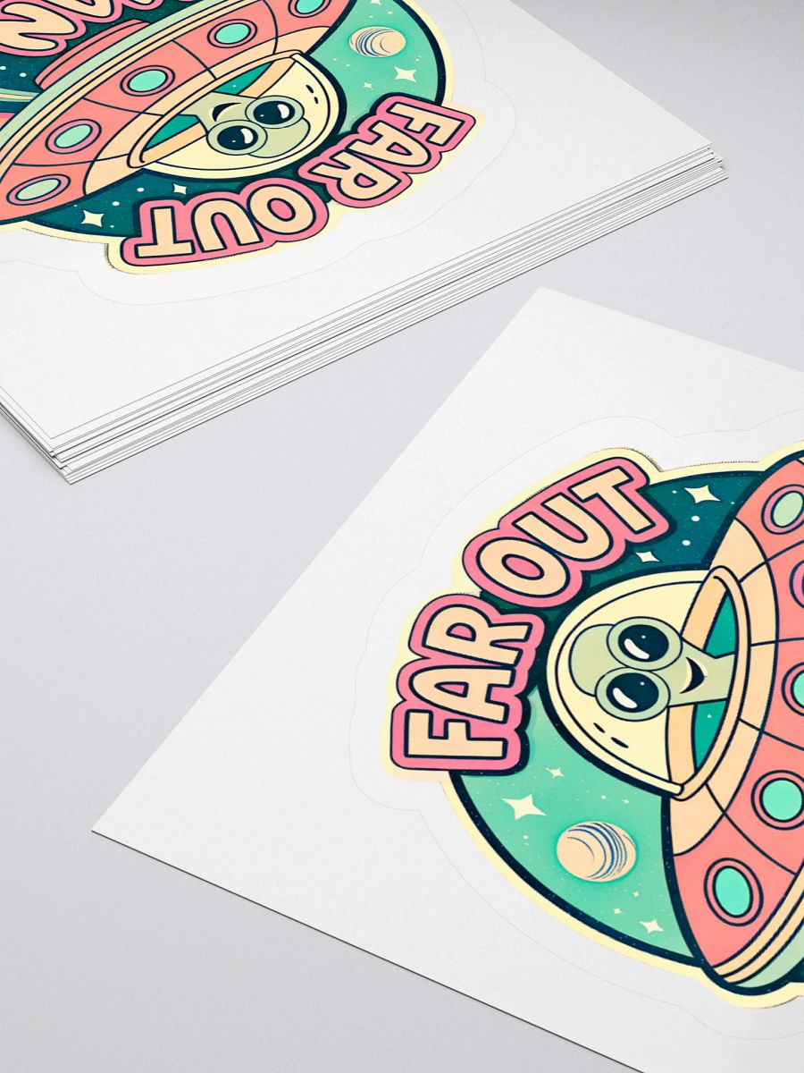 Far Out Alien Kiss Cut Stickers product image (10)