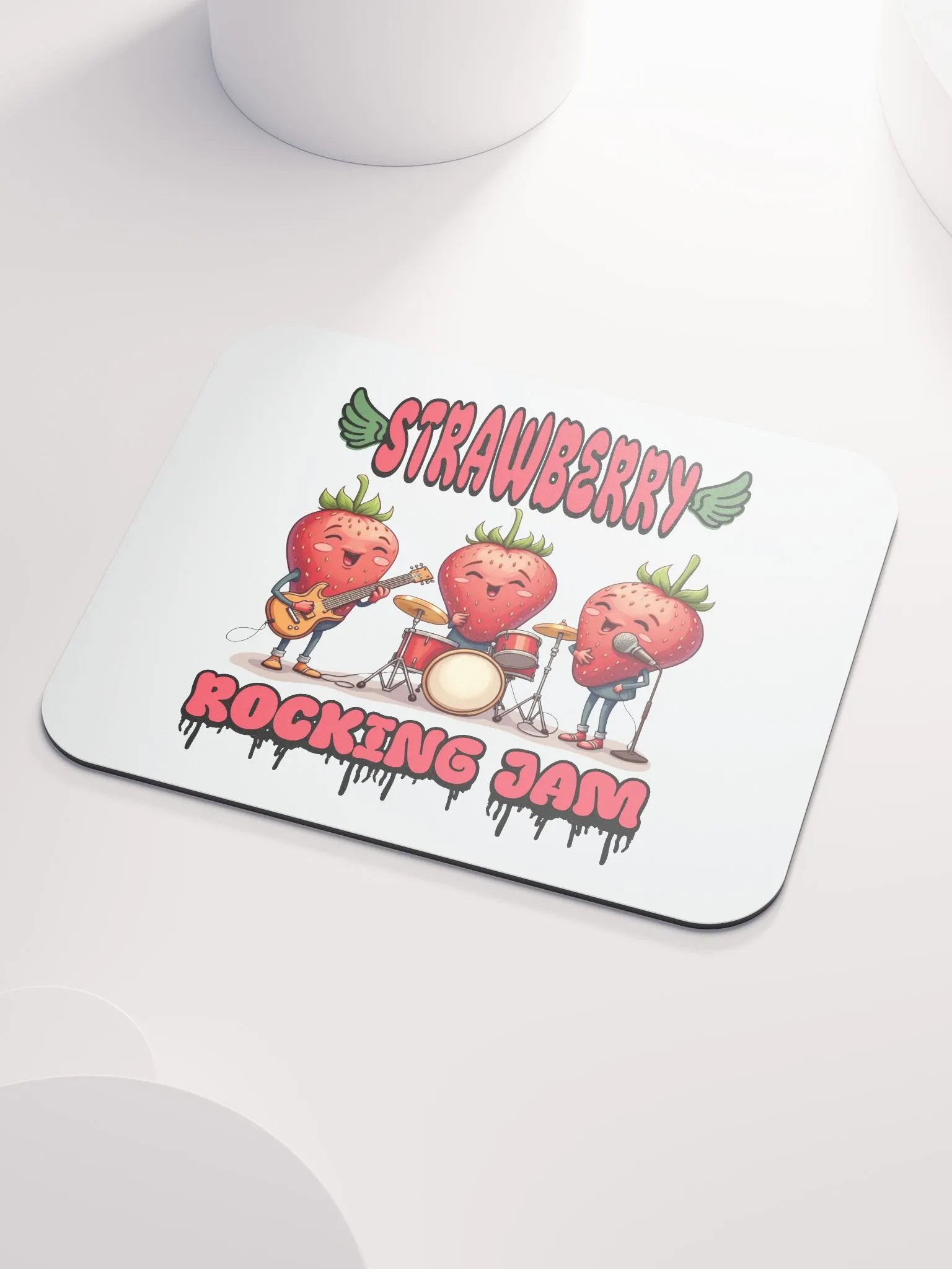Strawberry Rocking Jam Band Mouse Pad product image (3)