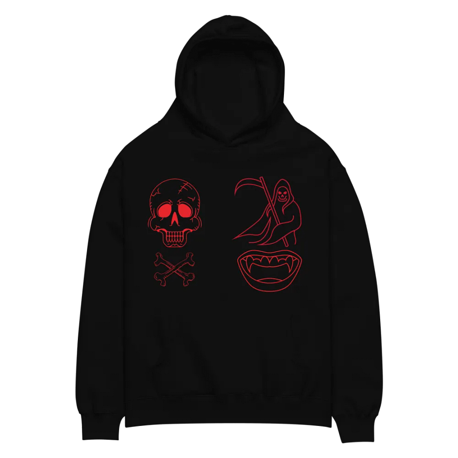 Spooky Line Art Oversized Hoodie product image (4)