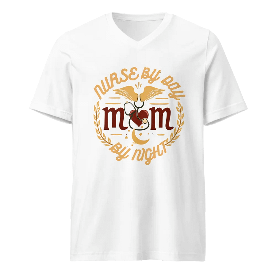 Nurse by Day, Mom by Night V-Neck Tee product image (5)