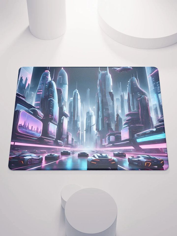 City with Neon Light Gaming Mouse Pad product image (1)