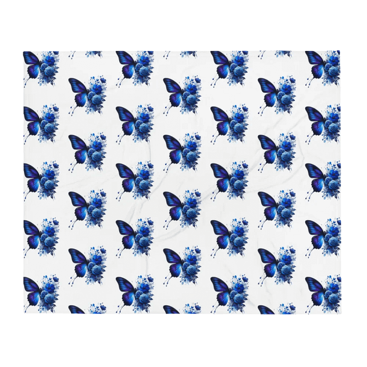 Blue Butterflies And Roses Blanket product image (1)