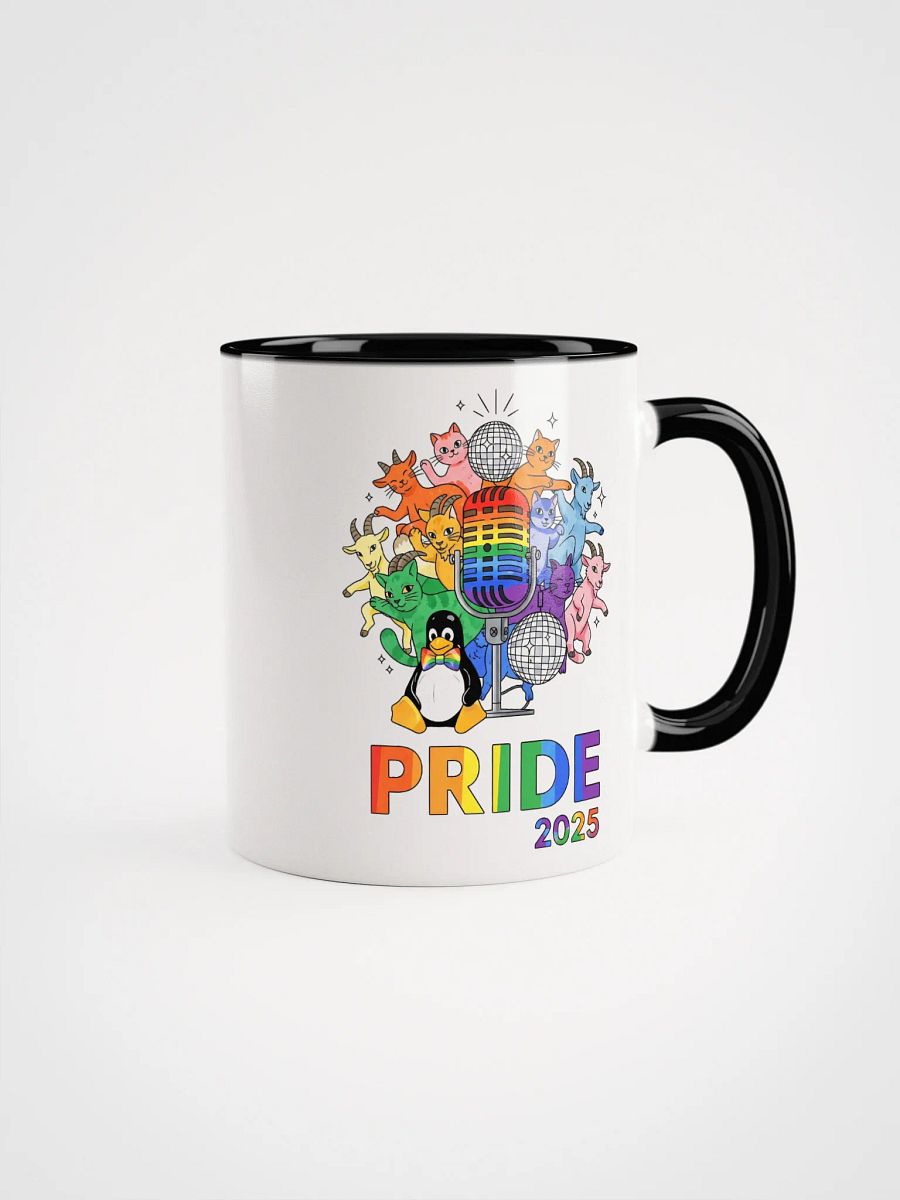 Pride 2025 Coffee Mug - White with Colored Handles product image (1)