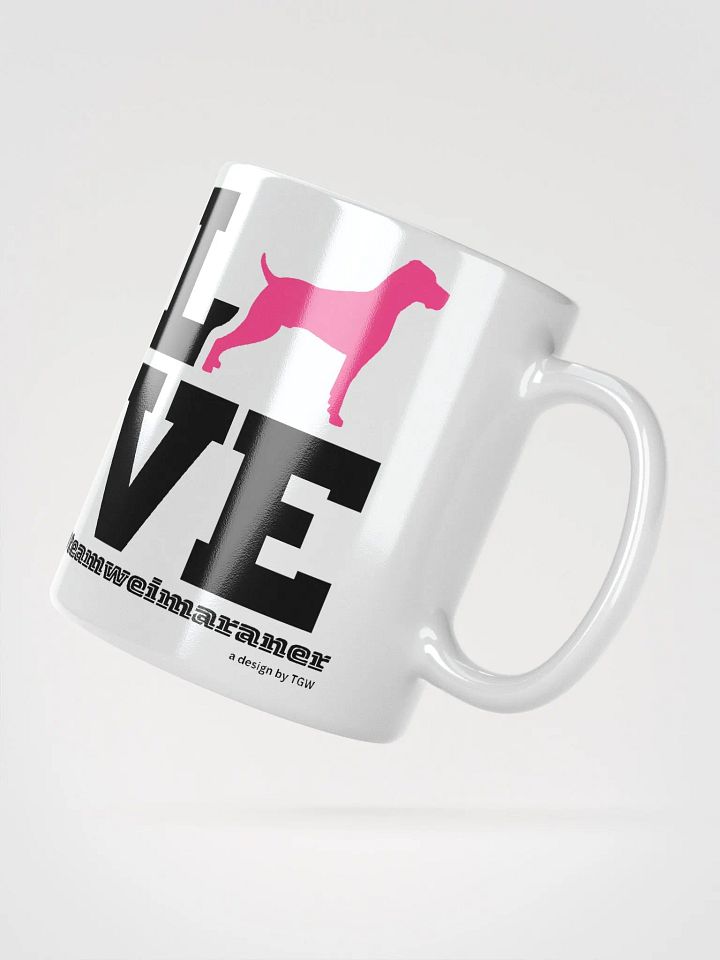 L.O.V.E. Weims (Pink) - White Glossy Mug product image (1)