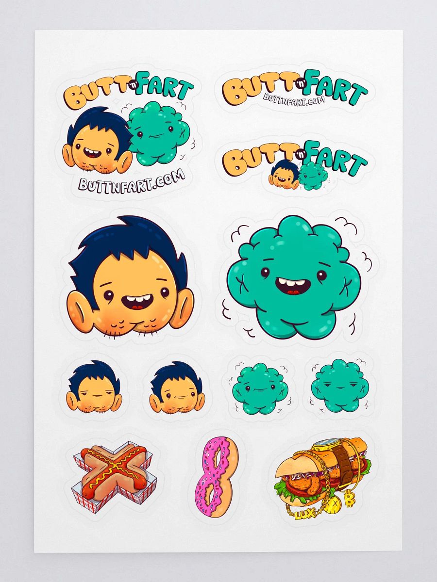 Super Awesome Butt 'n' Fart Intro Sticker Pack product image (3)